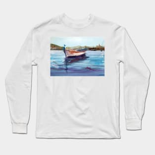 A lonely boat Long Sleeve T-Shirt